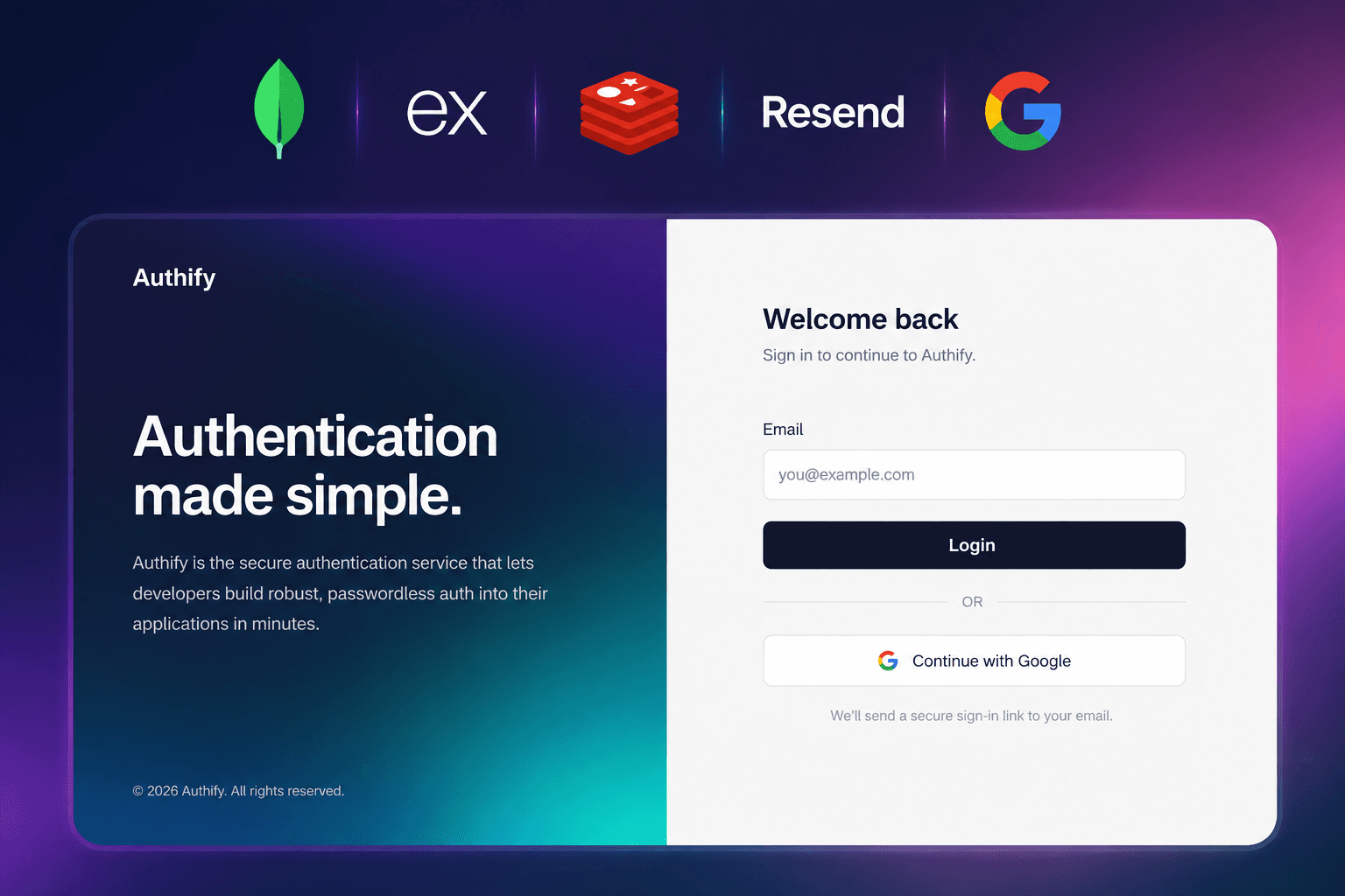 Authify project preview